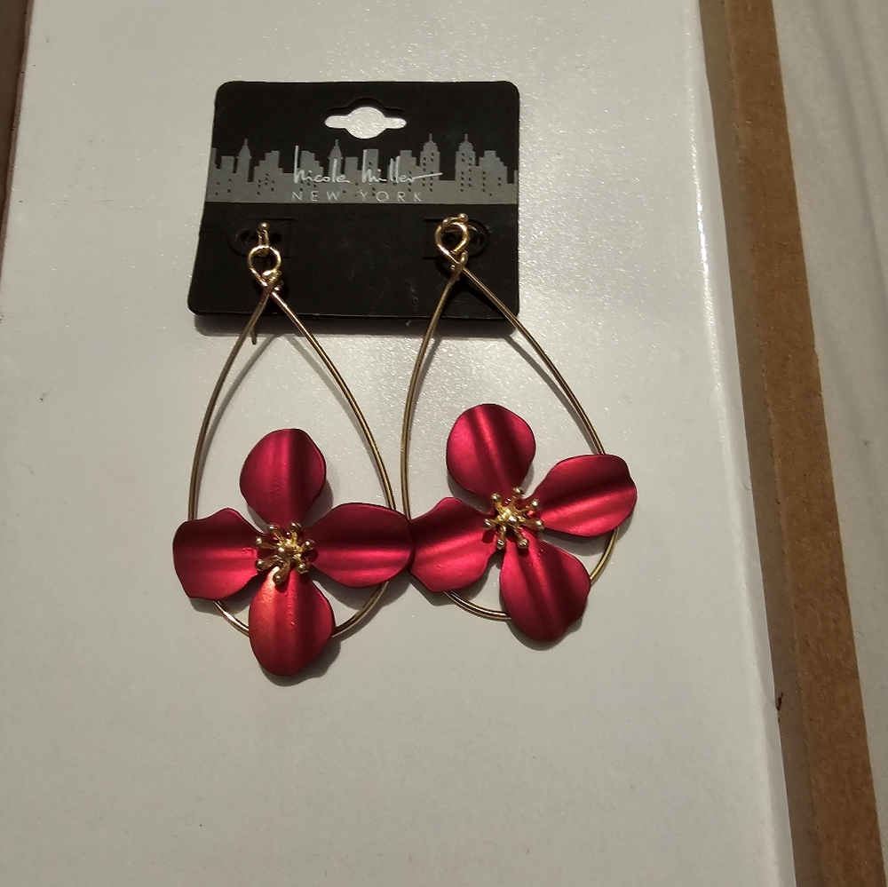 Red Sexy earrings. Statement jewelry.